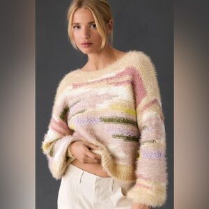 Pilcro Boat-Neck Cropped Sweater  NWT